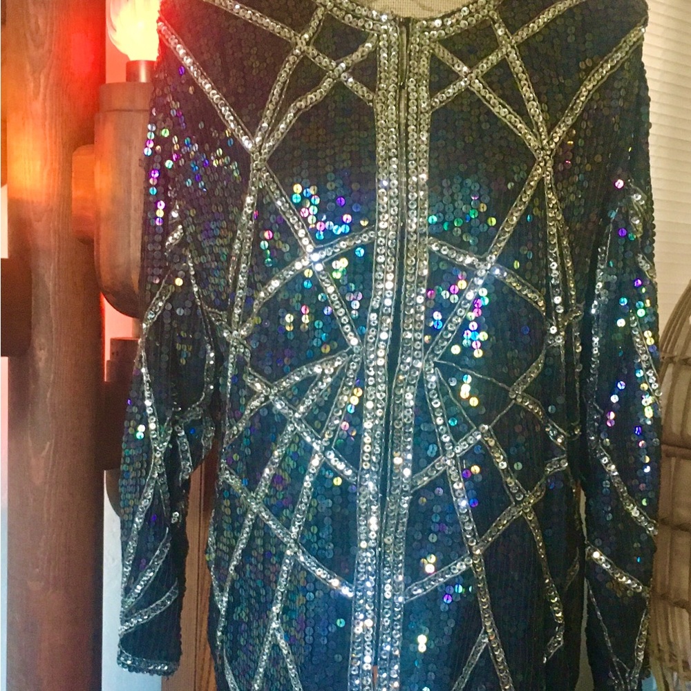 This vintage Swee-Lo Sequin jacket/Blouse Gorgeous